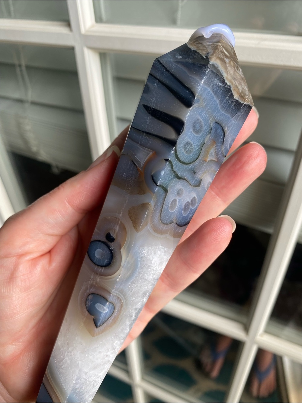 🌋✨ Volcano Agate Wand – UV Reactive with Open Druzy ✨🌋 - Picture 14 of 14
